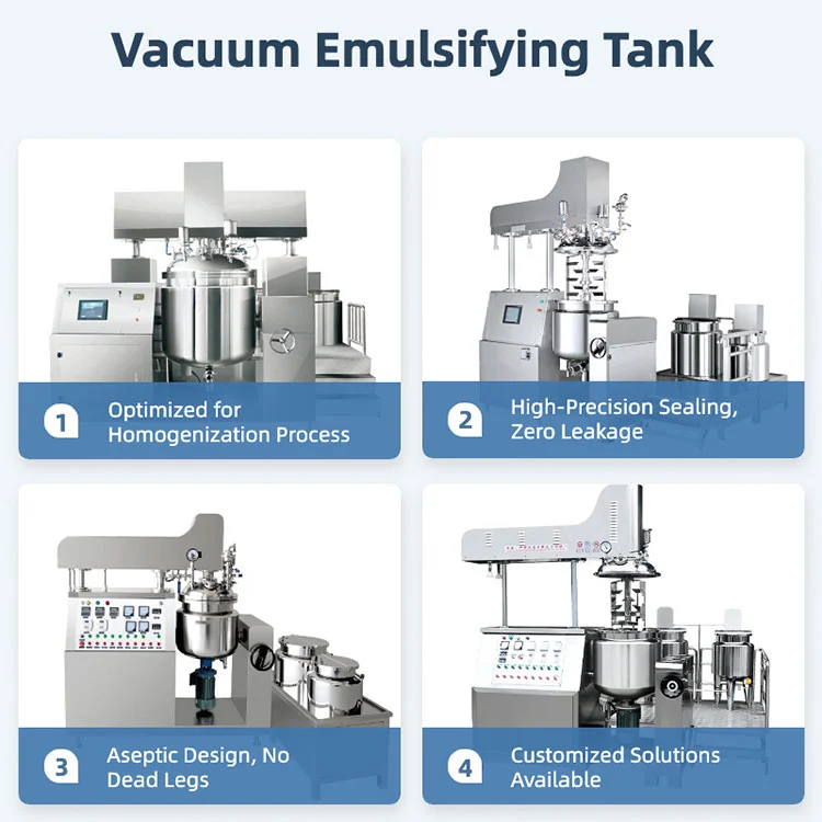 Industrial Salad Dressing Vacuum Emulsifying Machine