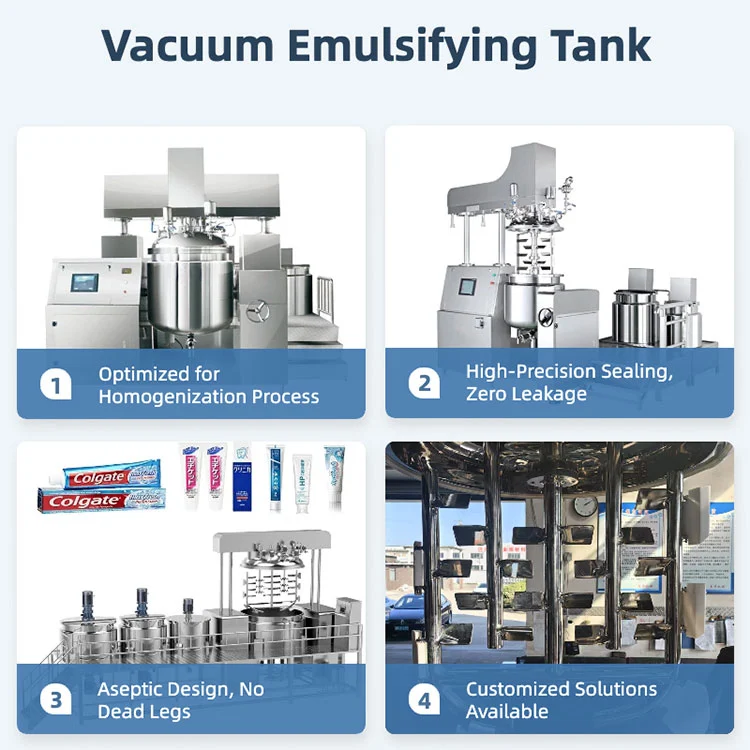 Industrial Salad Dressing Vacuum Emulsifying Machine